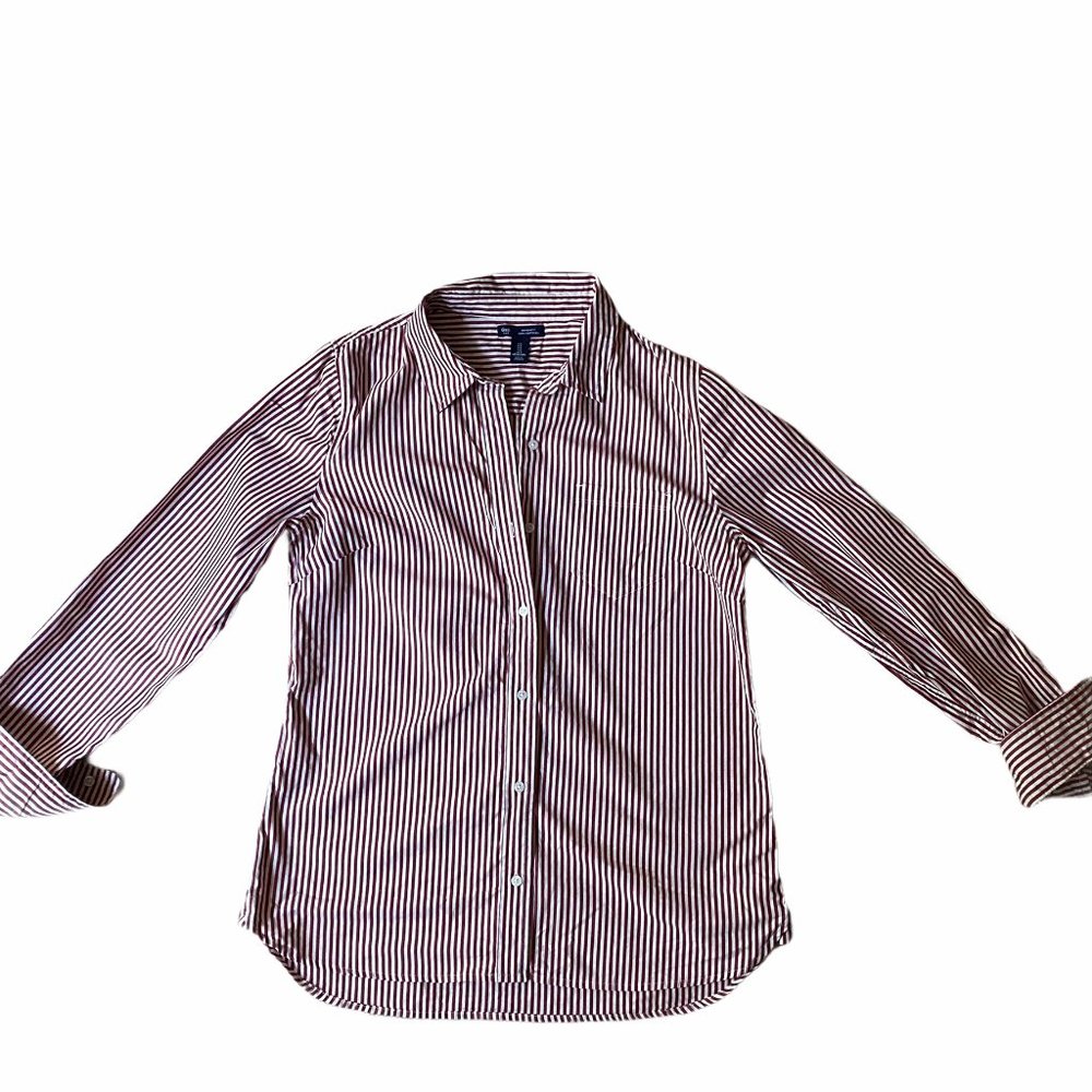 GAP Tops | Women's Striped Boyfriend Shirt